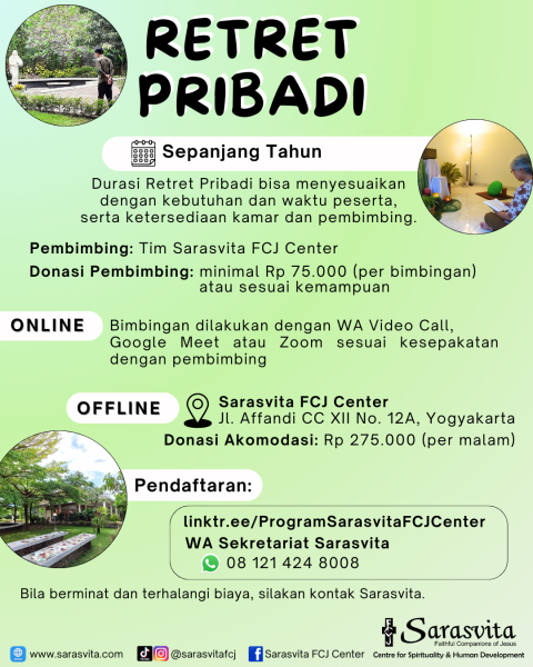 2026 Retret Pribadi (online & offline) sepanjang tahun